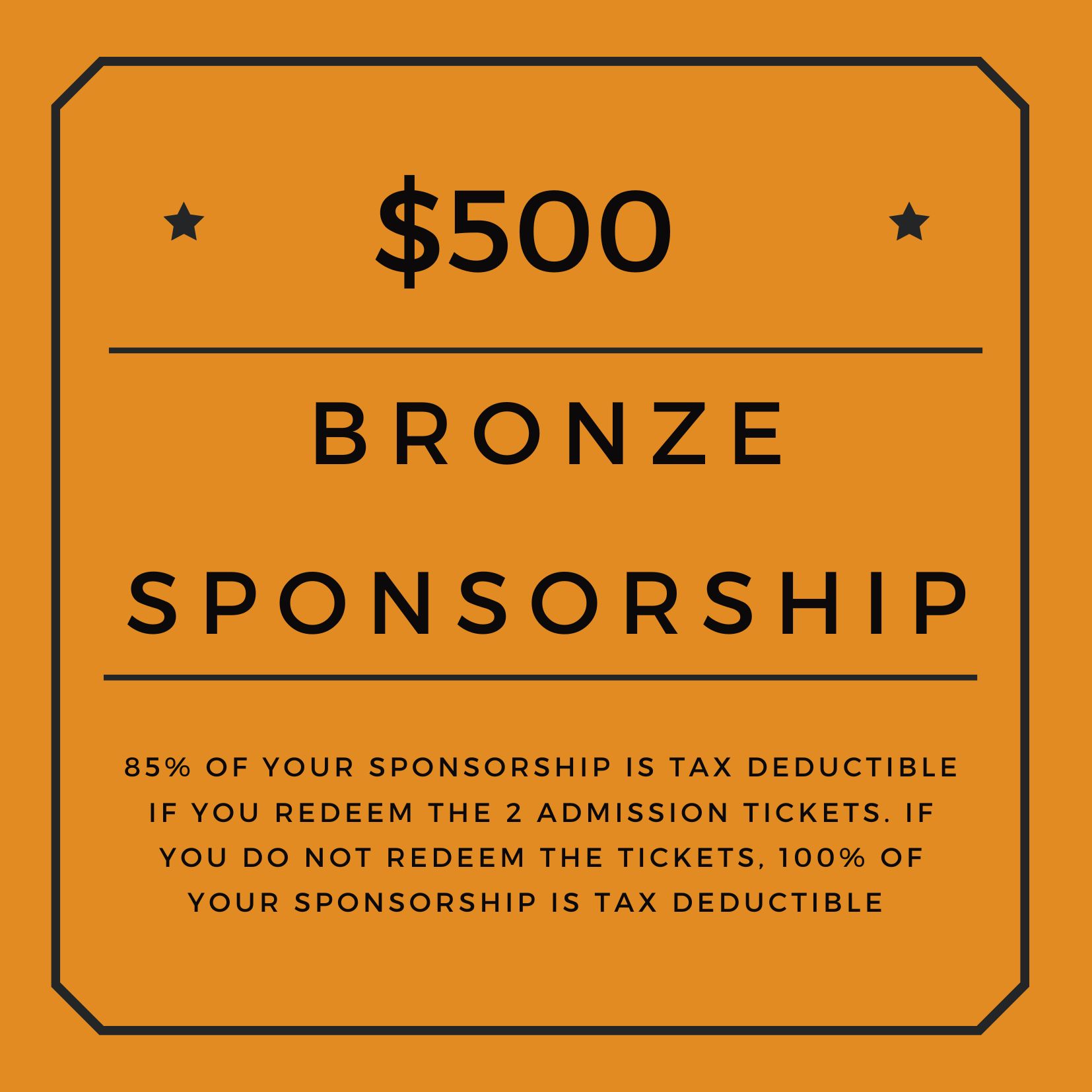 Bronze Sponsorship Level ($500)