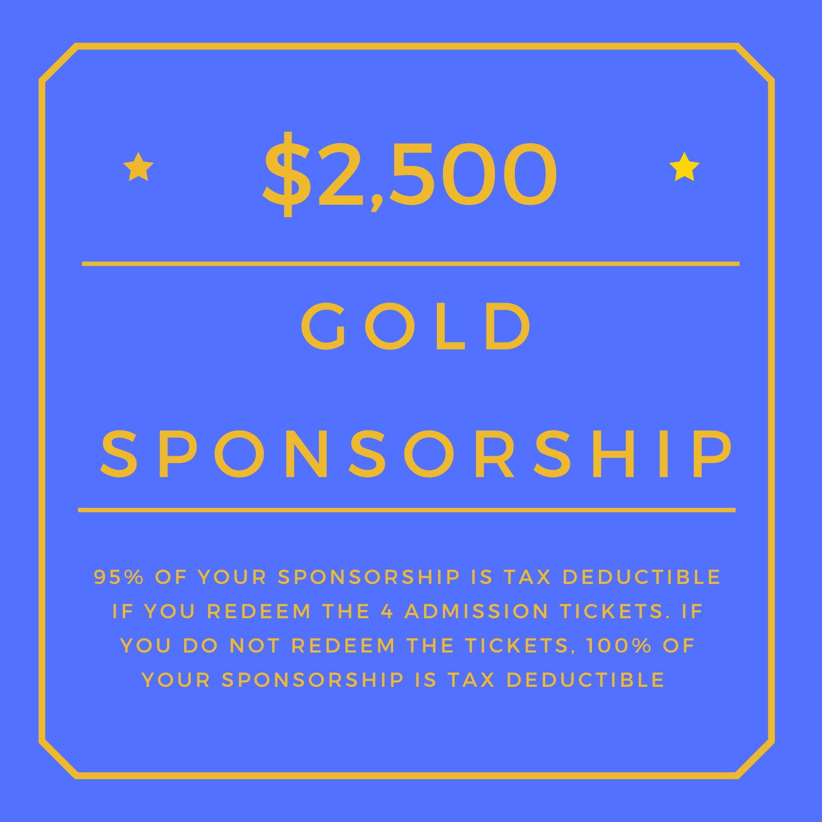 Gold Sponsorship Level ($2,500)